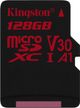 Kingston Canvas React R100/W80 microSDXC 128GB, UHS-I U3, A1, Class 10 (SDCR/128GBSP)